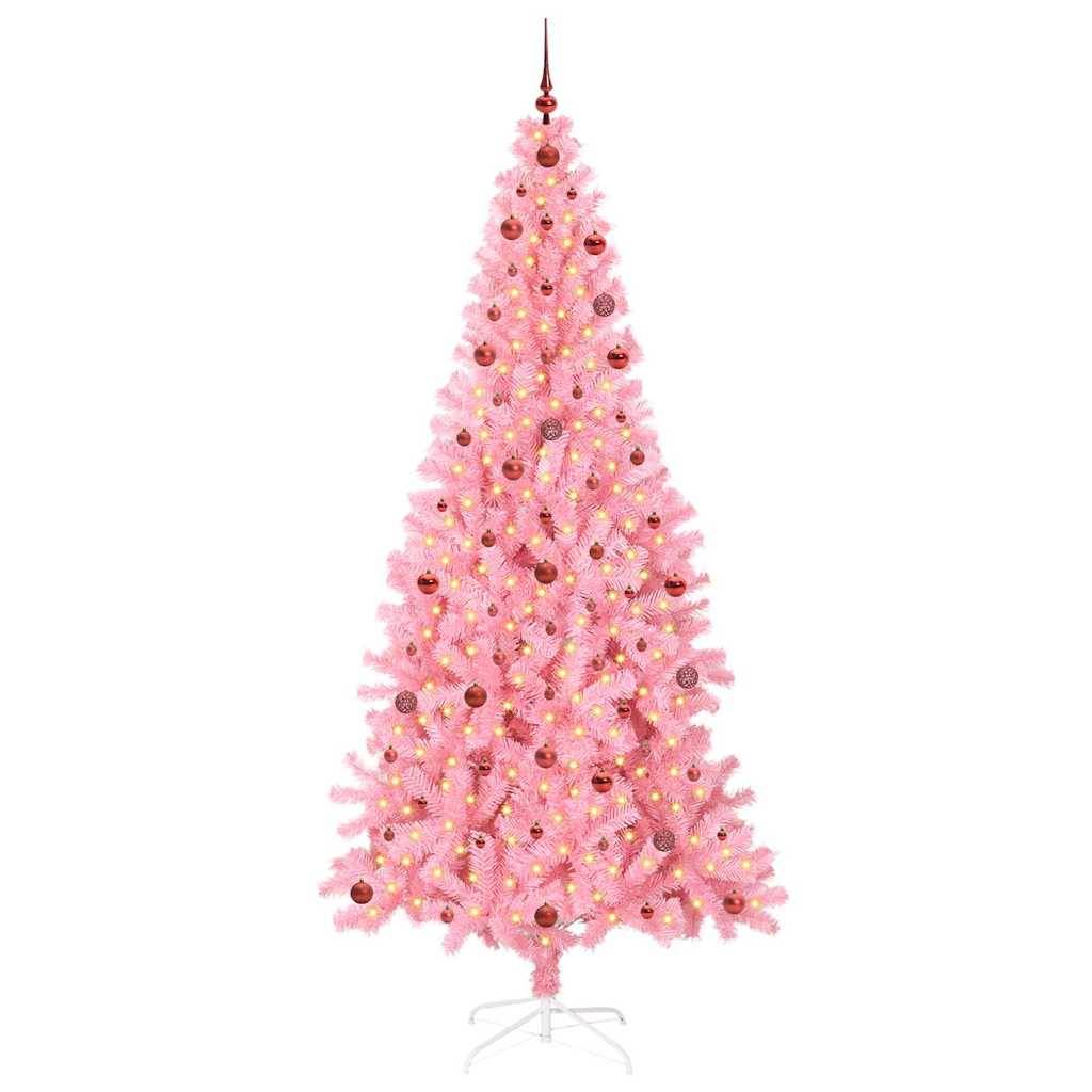 Vidaxl - Sapin de Noël Rose 240 cm PVC vidaXL 3396447 - Image 4