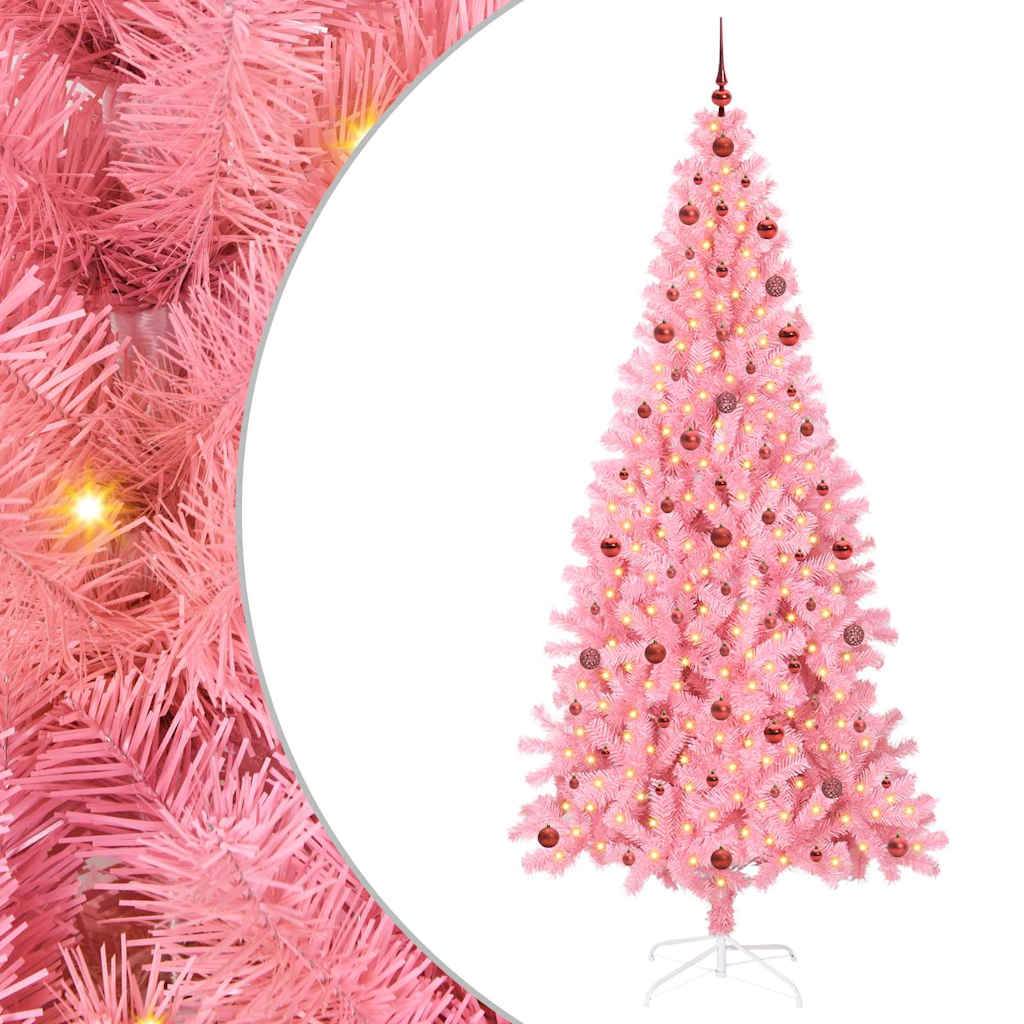 Vidaxl - Sapin de Noël Rose 240 cm PVC vidaXL 3396447 - Image 2