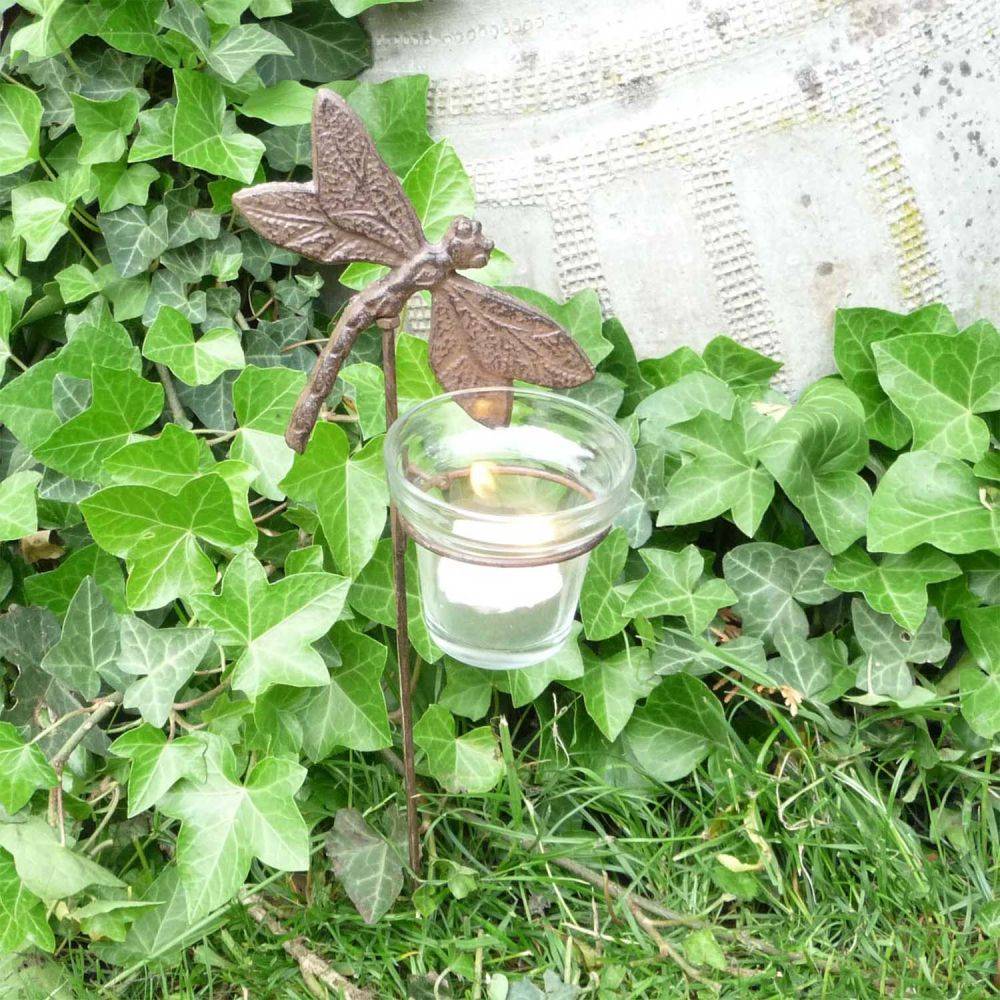 Esschert Design - Photophores de jardin sur pique (Lot de 4) - Imagen 3