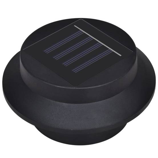 Lampe d'extérieur - Lampe de jardins solaires à LED pour clôture 12 pcs Noir - Image 4
