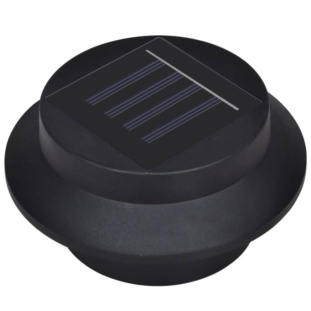 Lampe d'extérieur - Lampe de jardins solaires à LED pour clôture 12 pcs Noir - Image 4
