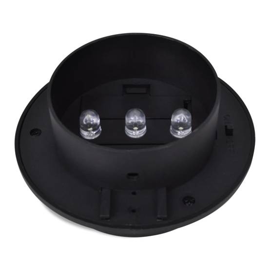Lampe d'extérieur - Lampe de jardins solaires à LED pour clôture 12 pcs Noir - Image 5