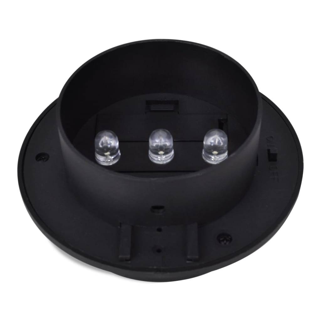 Lampe d'extérieur - Lampe de jardins solaires à LED pour clôture 12 pcs Noir - Image 5