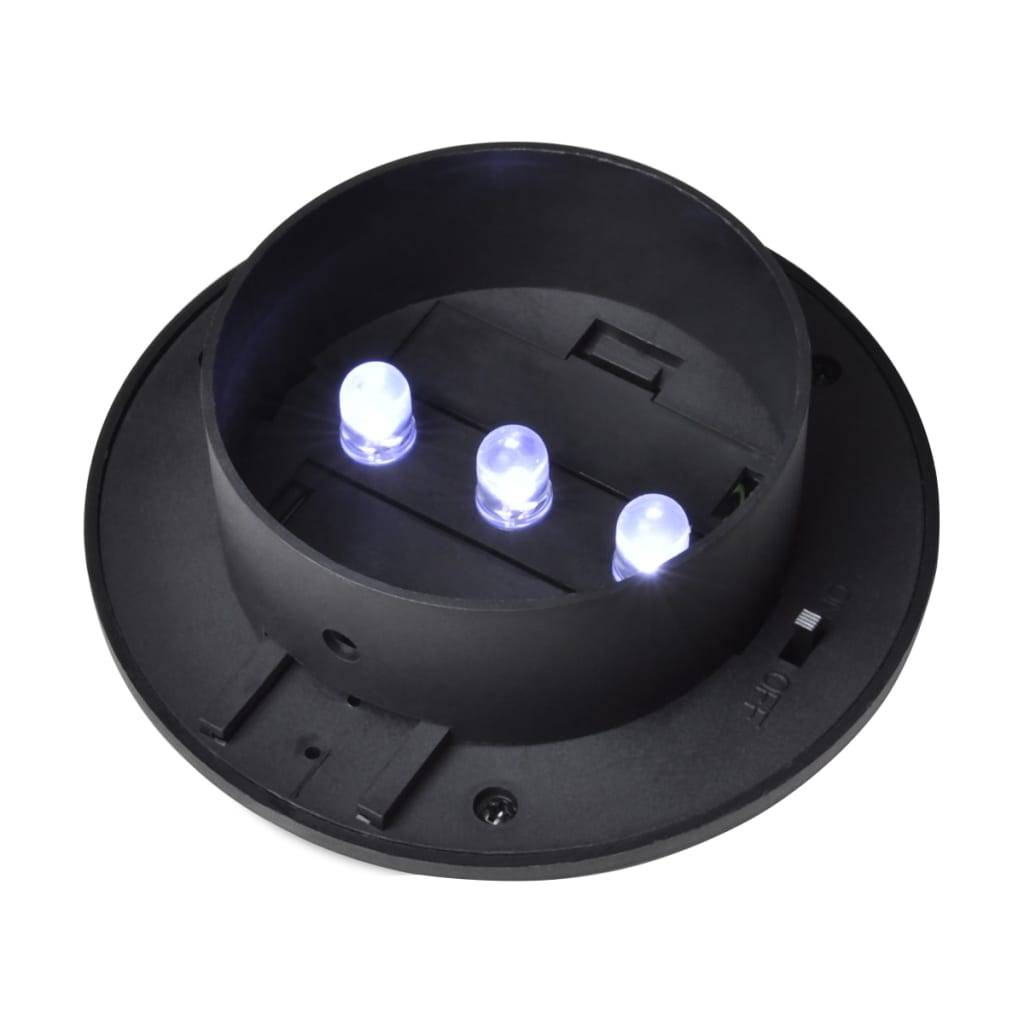 Lampe d'extérieur - Lampe de jardins solaires à LED pour clôture 12 pcs Noir - Image 6