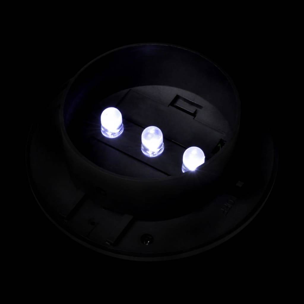 Lampe d'extérieur - Lampe de jardins solaires à LED pour clôture 12 pcs Noir - Image 7