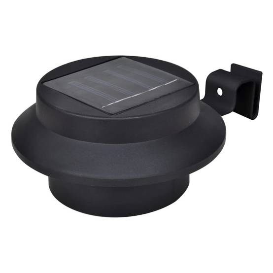 Lampe d'extérieur - Lampe de jardins solaires à LED pour clôture 12 pcs Noir - Image 3