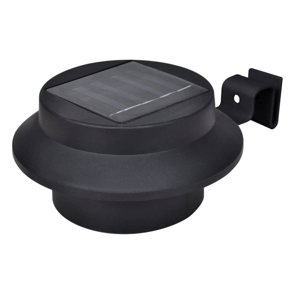 Lampe d'extérieur - Lampe de jardins solaires à LED pour clôture 12 pcs Noir - Image 3