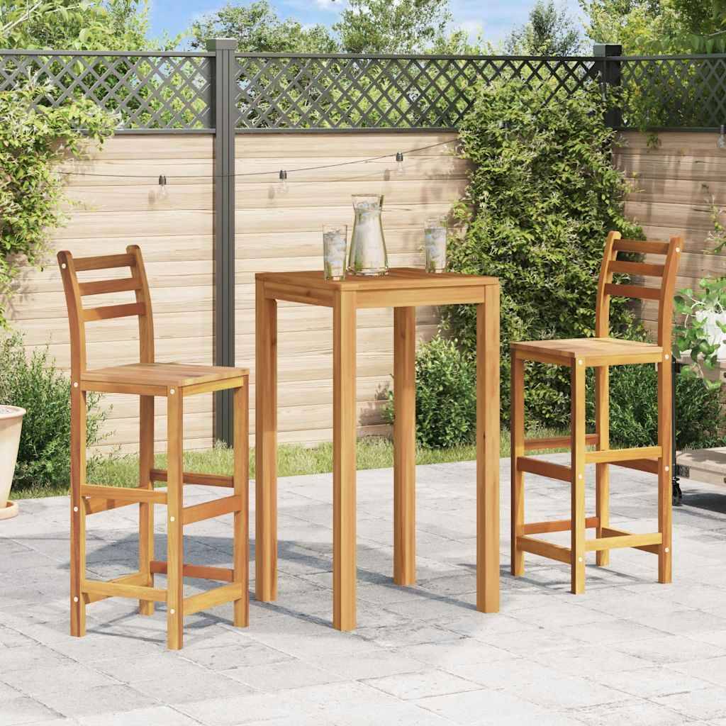 Vidaxl - Tabourets de bar lot de 2 bois d'acacia massif vidaXL 44130 - Image 1