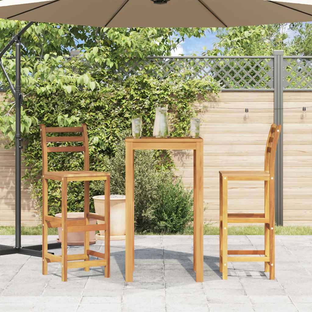Vidaxl - Tabourets de bar lot de 2 bois d'acacia massif vidaXL 44130 - Image 4