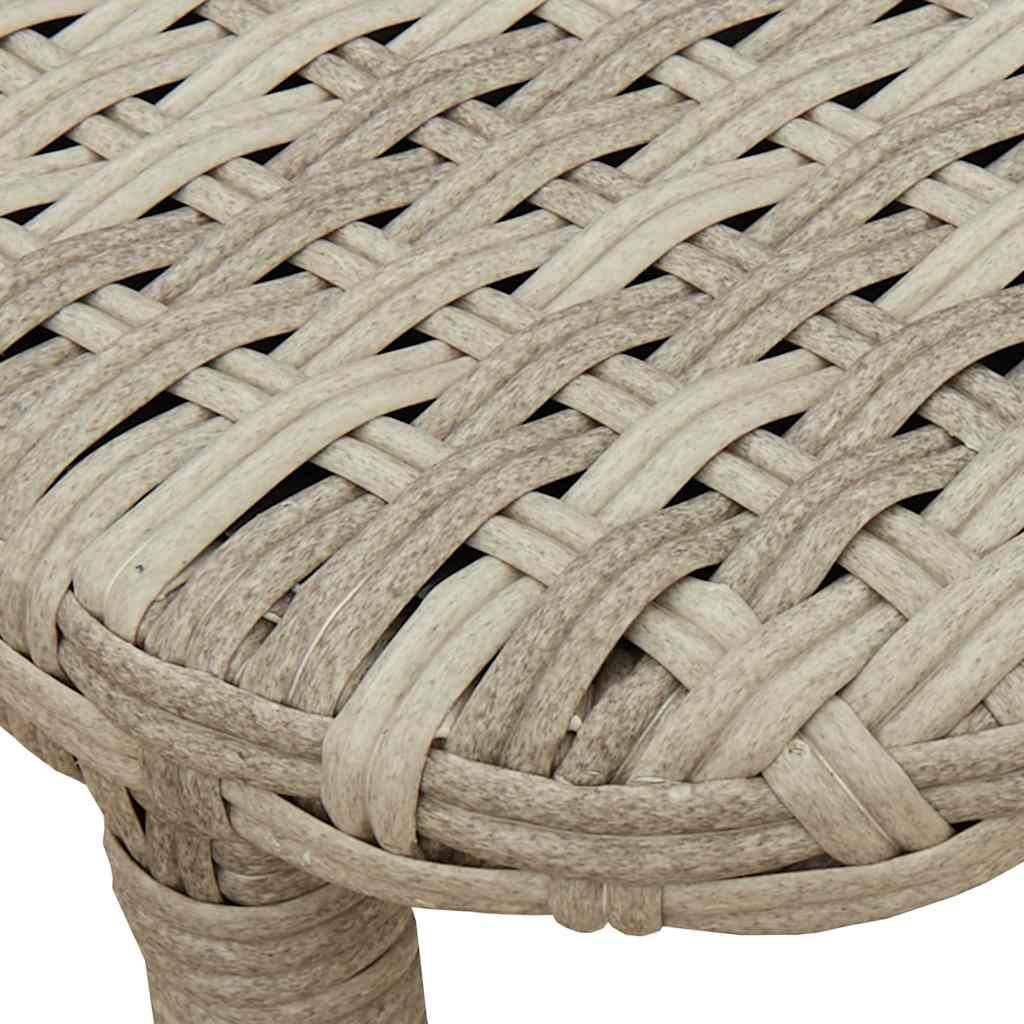 Table de jardin pliante gris clair 90 x 51 x 75 cm polyrotin - PANGIVO - Image 9