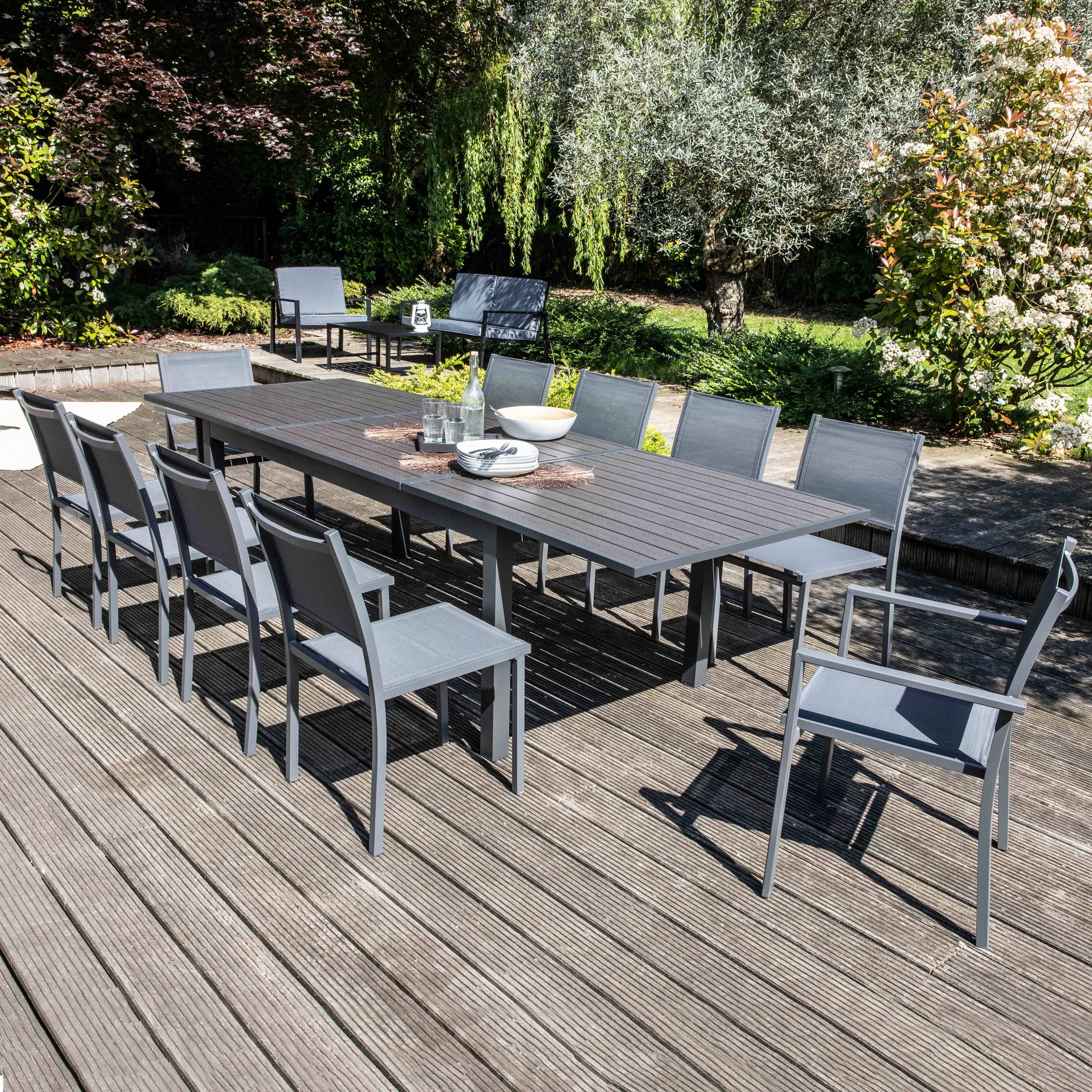 Oviala - Table de jardin extensible en aluminium et bois composite
Nice - Oviala - Imagen 5