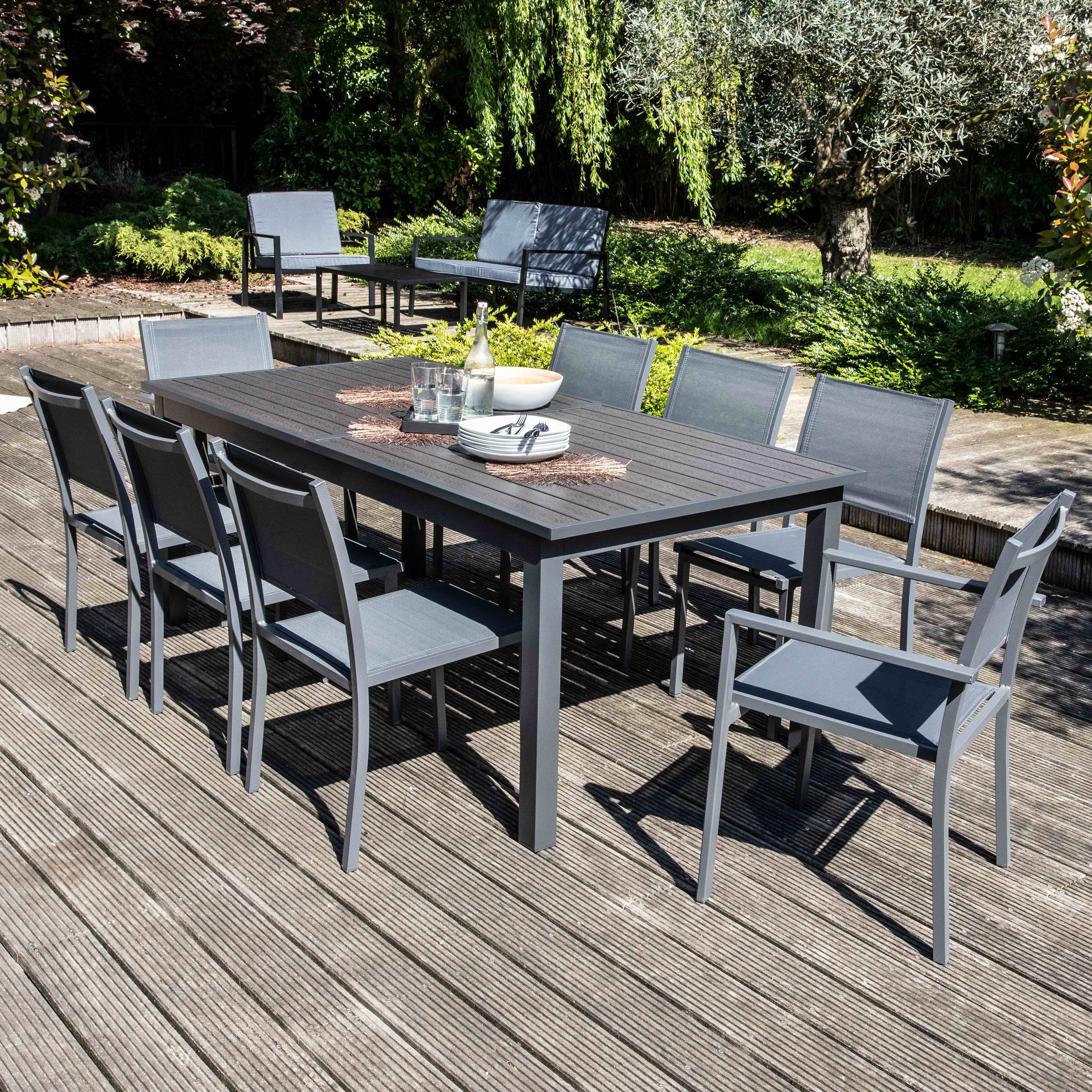 Oviala - Table de jardin extensible en aluminium et bois composite
Nice - Oviala - Imagen 6