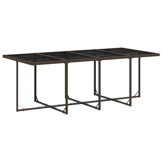 ComfortXL - Salon de Jardin Encastrable 8 Personnes Résine Tressée Marron avec Table 220cm et Coussins – ComfortXL Outdoor Living - Image 4