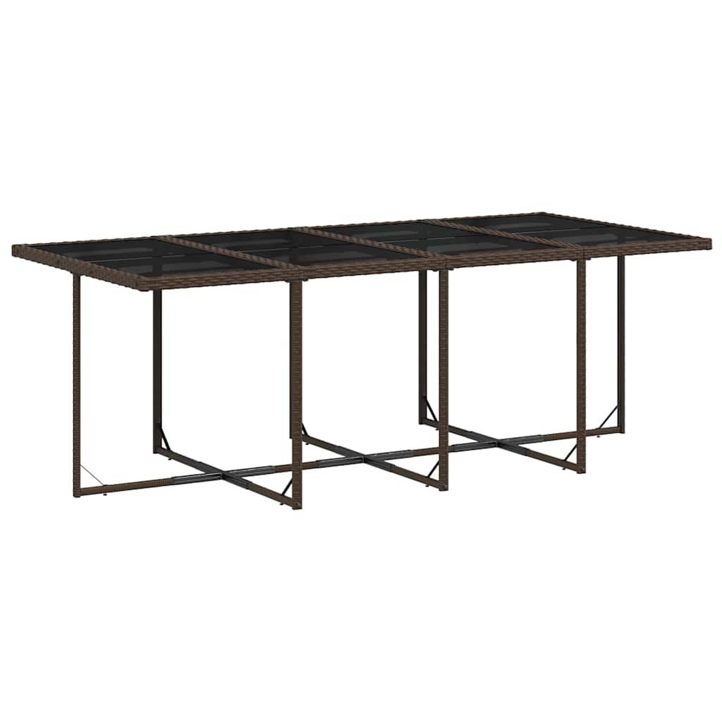 ComfortXL - Salon de Jardin Encastrable 8 Personnes Résine Tressée Marron avec Table 220cm et Coussins – ComfortXL Outdoor Living - Image 4