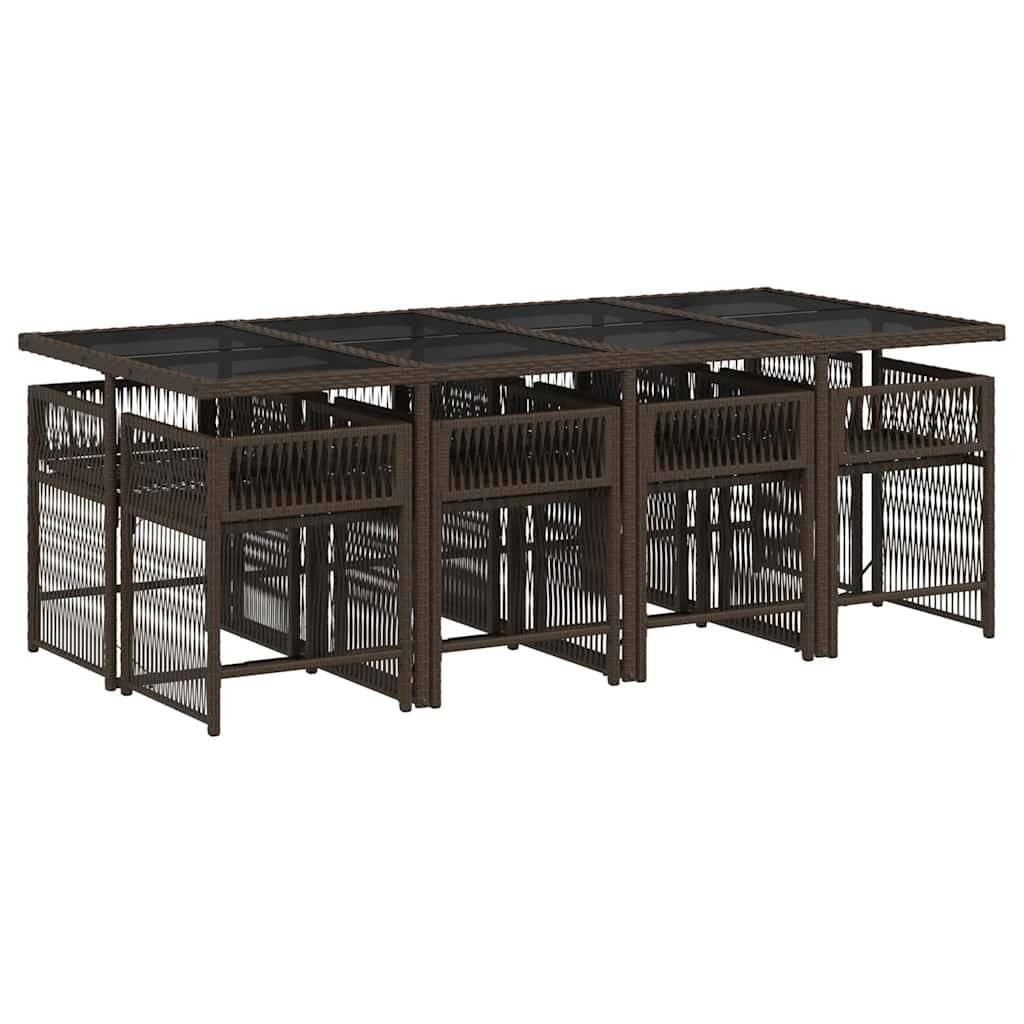 ComfortXL - Salon de Jardin Encastrable 8 Personnes Résine Tressée Marron avec Table 220cm et Coussins – ComfortXL Outdoor Living - Image 3