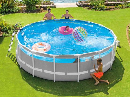 Kit piscine tubulaire Intex Prism Frame Clear Window ronde 4,88 x 1,22 m + 6 cartouches de filtration - Image 2