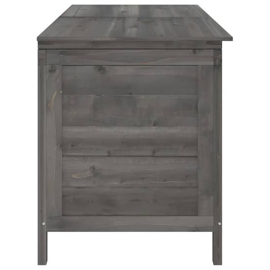 Coffre de jardin bois de sapin anthracite 150 x 50 x 56.5 cm - PANGIVO - Image 5