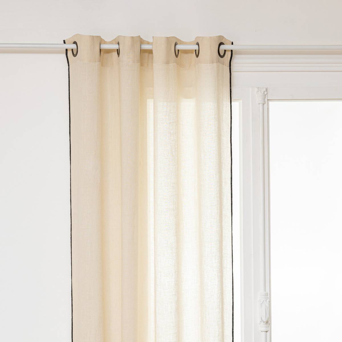 Atmosphera - Rideau "Linah" beige 130x260cm - Atmosphera Créateur d'intérieur - Imagen 2