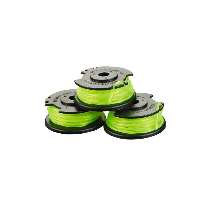 Ryobi - Lot de 3 bobines simple fil torsadé RYOBI 2mm pour coupe-bordures sur batterie RAC143 - Image 1