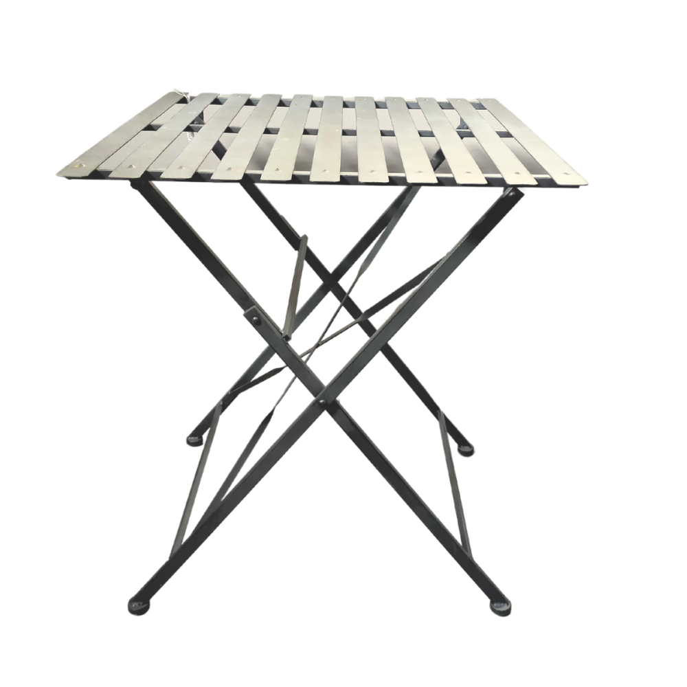 ~ Table en métal grise 60 x 60 x 70 cm Chemin de campagne - Imagen 1