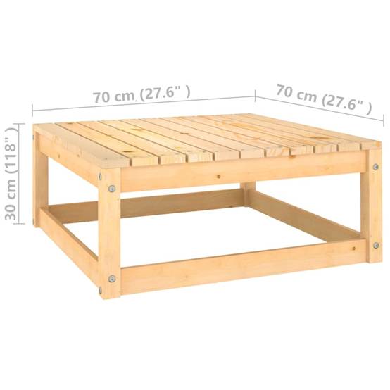 Helloshop26 - Salon de jardin meuble d'extérieur ensemble de mobilier 3 pièces avec coussins bois de pin massif - Imagen 8
