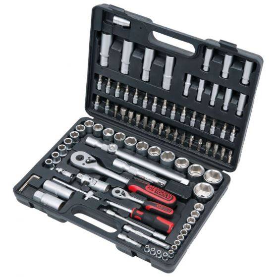 Coffret de douilles et accessoires F6 1/4''-1/2'' 6 pans 94 pièces - KS TOOLS - 911.0694 - Image 2