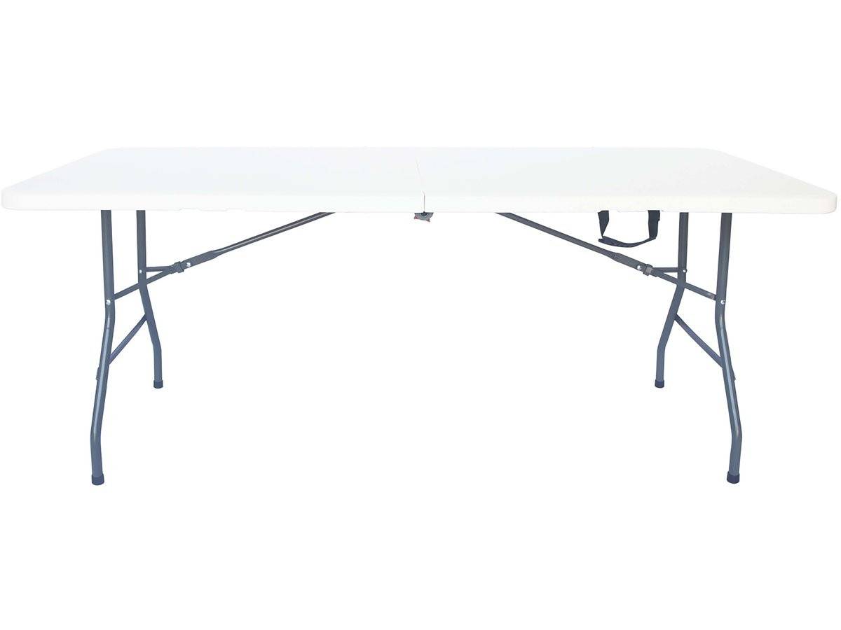 Habitat Et Jardin - Table De Jardin Pliante En Métal "foldy" - 181 X 74 X 74 Cm - Blanc -habitat Et Jardin