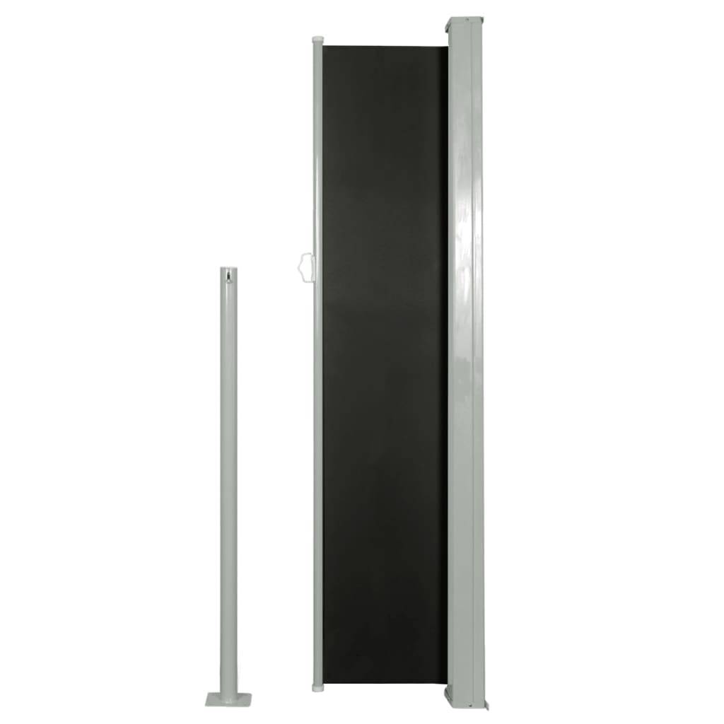 Helloshop26 - Auvent paravent store brise-vue latéral rétractable de patio jardin terrasse balcon protection visuelle écran 140 x 300 cm noir - Imagen 3
