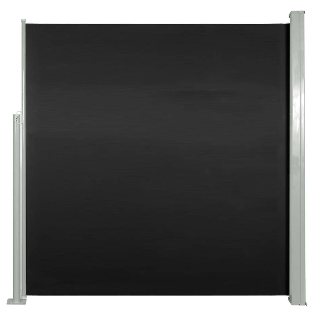 Helloshop26 - Auvent paravent store brise-vue latéral rétractable de patio jardin terrasse balcon protection visuelle écran 140 x 300 cm noir - Imagen 1