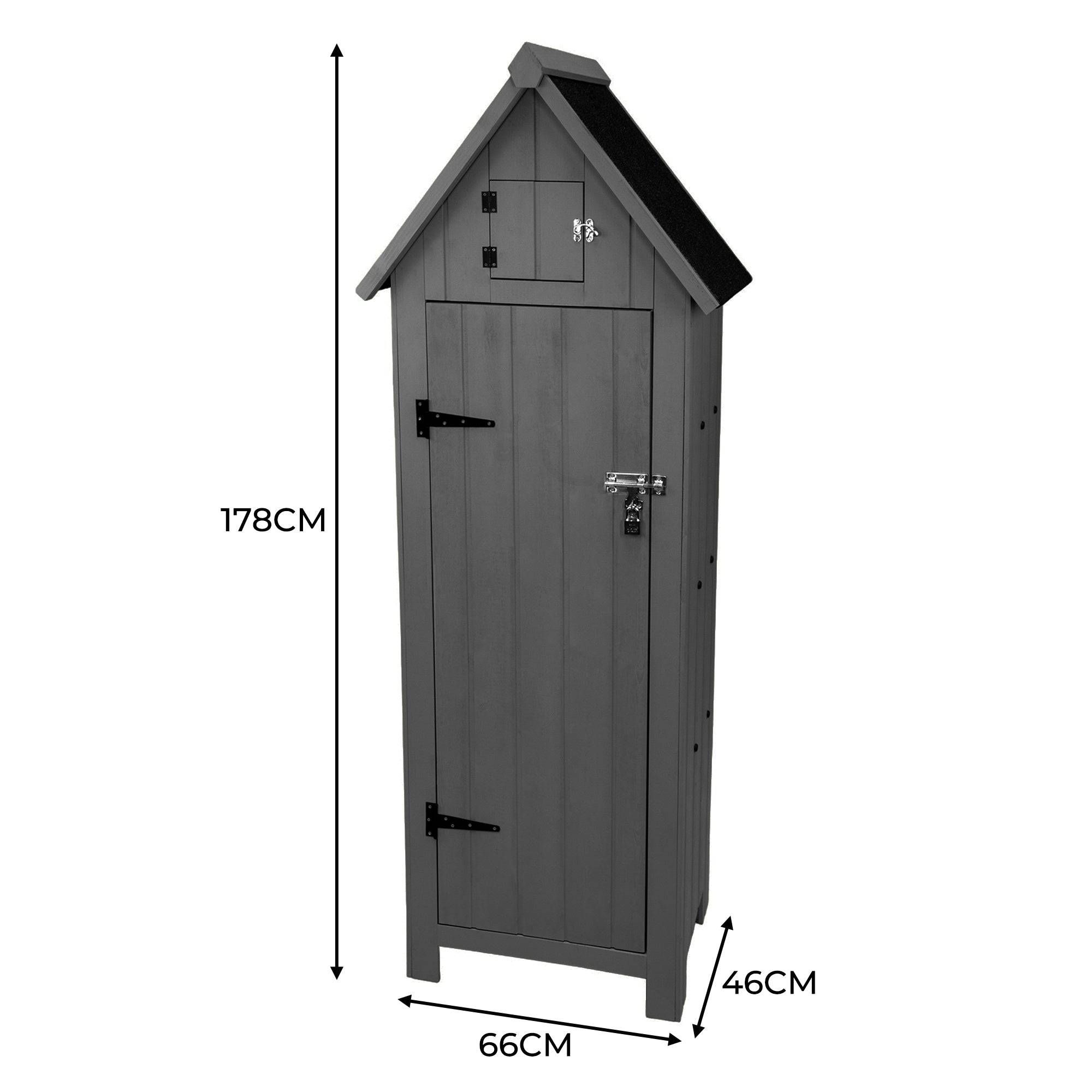 Monstershop - Abri de Jardin en Bois - Gris - Image 5