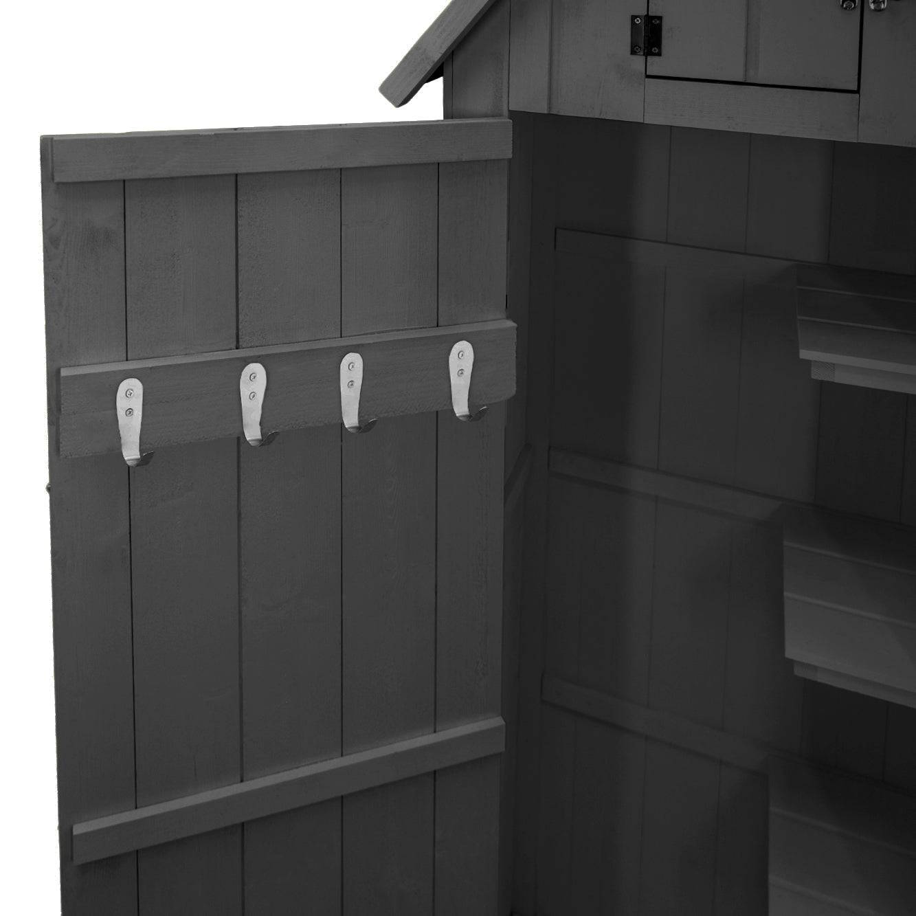 Monstershop - Abri de Jardin en Bois - Gris - Image 3