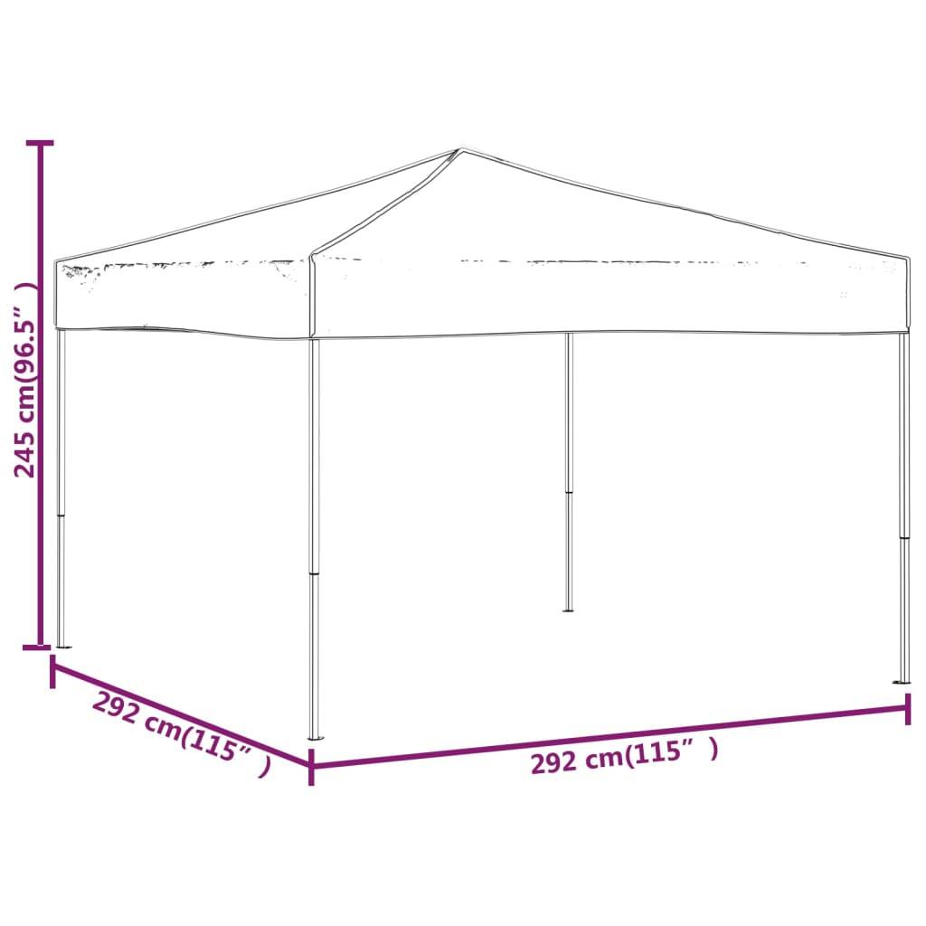 Tente de réception pliable - Tonnelle de jardin - Barnum Bleu 3x3 m - MEUBLE PRO - Image 8