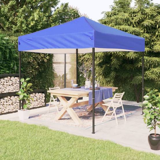 Tente de réception pliable - Tonnelle de jardin - Barnum Bleu 3x3 m - MEUBLE PRO - Image 2