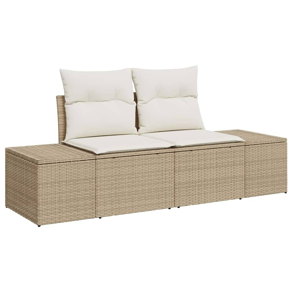 Vidaxl - Ensemble de Canapés 3 pcs-Salons de jardin Beige polyrotin 446706 - Image 4
