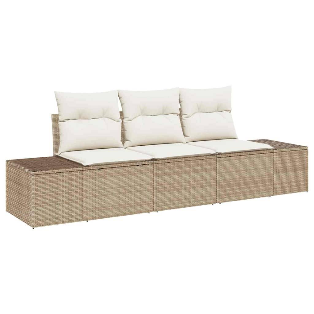 Vidaxl - Ensemble de Canapés 3 pcs-Salons de jardin Beige polyrotin 446706 - Image 2