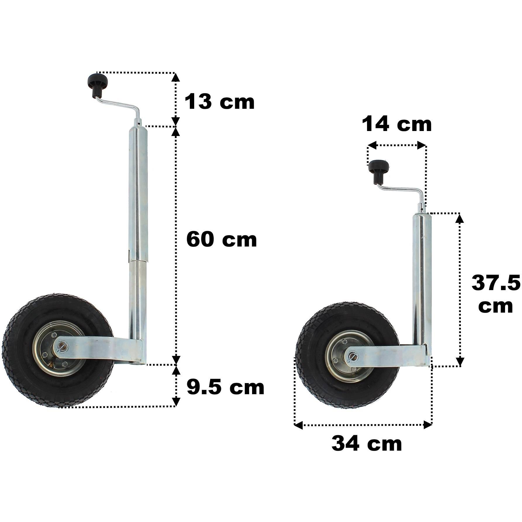 Gt Market - Roue jockey Ø 48 mm avec collier de fixation - Charge 150 kg - GT MARKET - Imagen 2