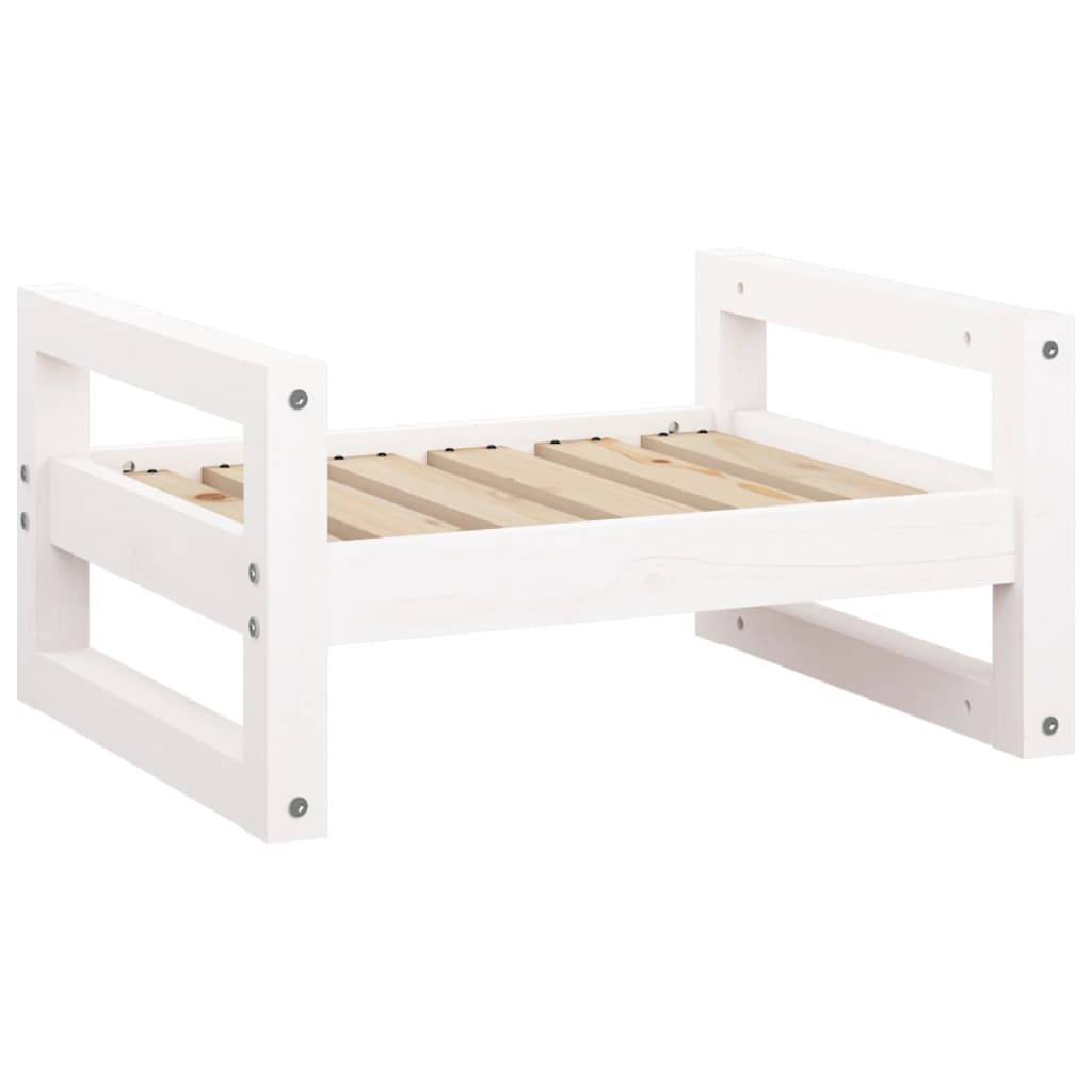Vidaxl - Lit pour chien Blanc 55,5x45,5x28 cm Bois de pin solide vidaXL 821468 - Imagen 2