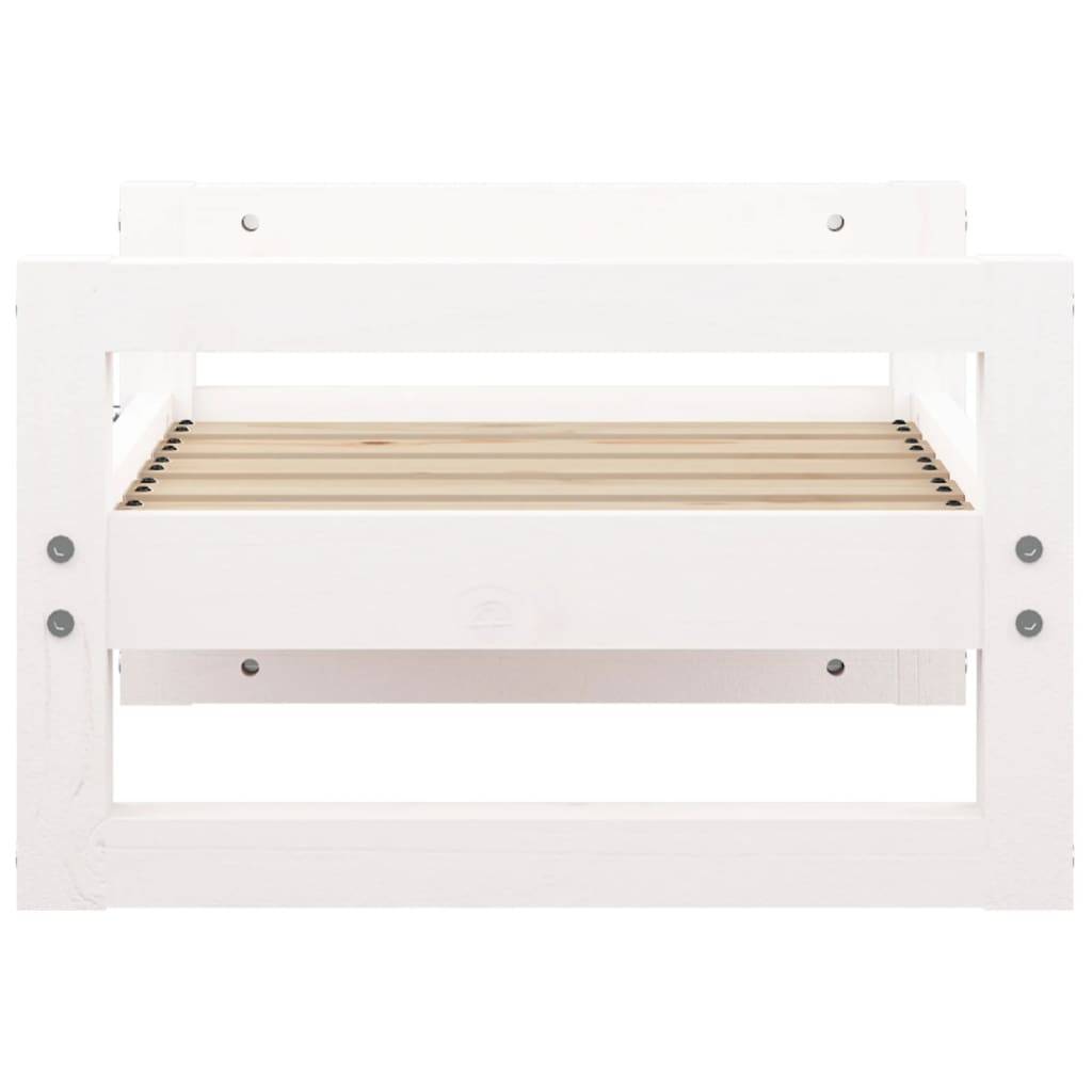 Vidaxl - Lit pour chien Blanc 55,5x45,5x28 cm Bois de pin solide vidaXL 821468 - Imagen 7