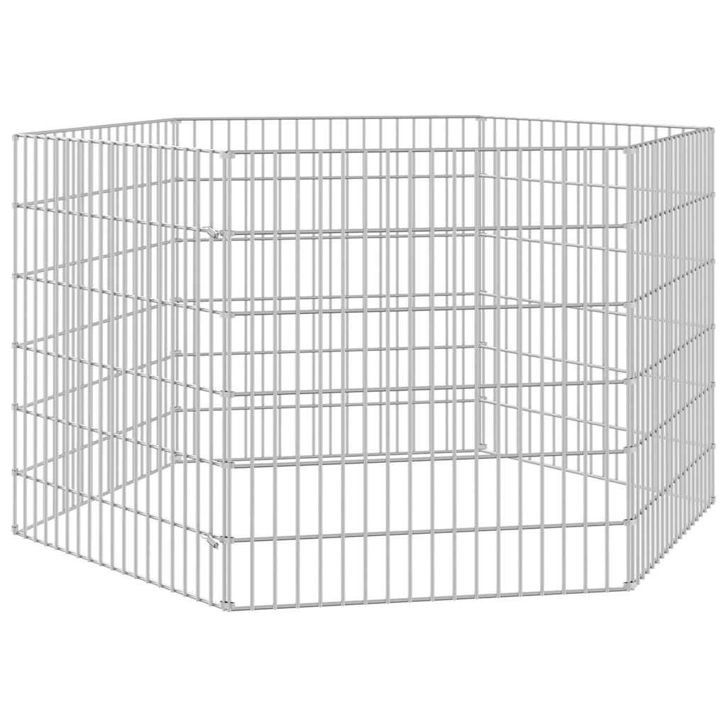 Vidaxl - Enclos pour animaux en liberté 6 panneaux 54x60cm fer galvanisé vidaXL 171573 - Imagen 2