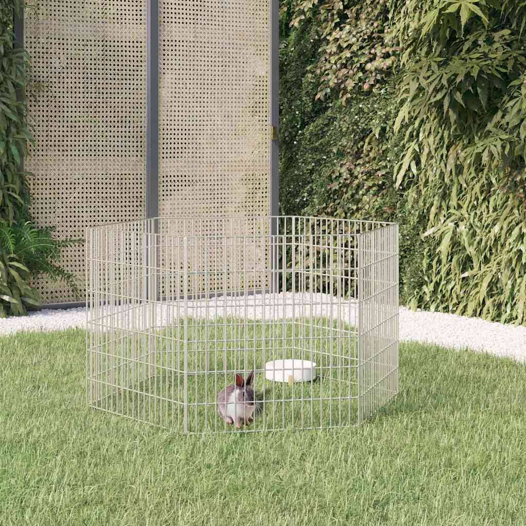 Vidaxl - Enclos pour animaux en liberté 6 panneaux 54x60cm fer galvanisé vidaXL 171573 - Imagen 1