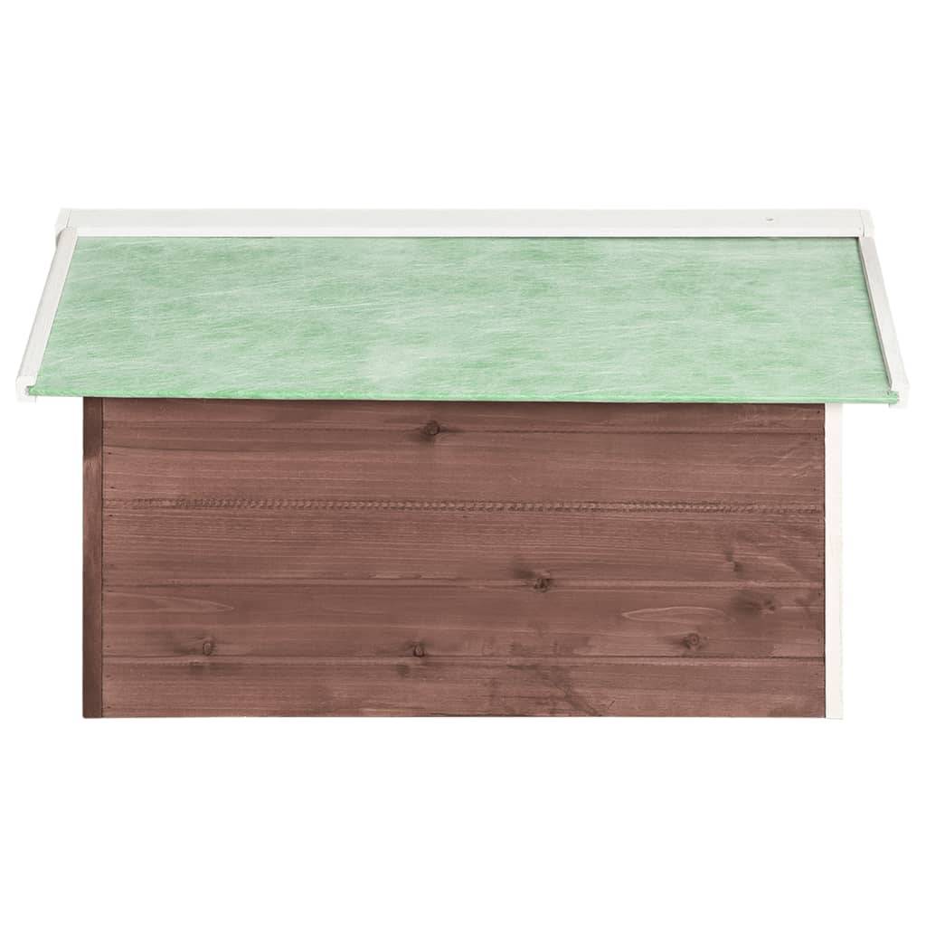 PANGIVO - Garage de tondeuse à gazon bois de sapin moka et blanc 72 x 87 x 50 cm - PANGIVO - Image 6