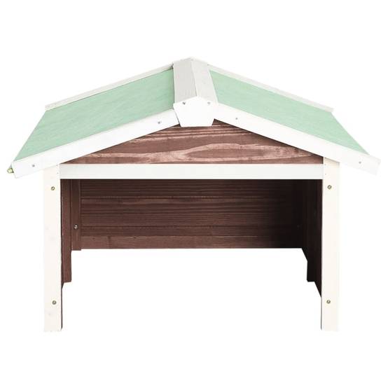PANGIVO - Garage de tondeuse à gazon bois de sapin moka et blanc 72 x 87 x 50 cm - PANGIVO - Image 4