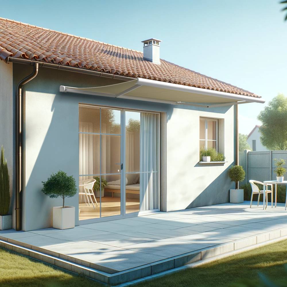 Intersun - Store banne coffre HEVOA 4,00x3,00 M (Manuelle - Blanc - Ecru) - INTERSUN - Imagen 2