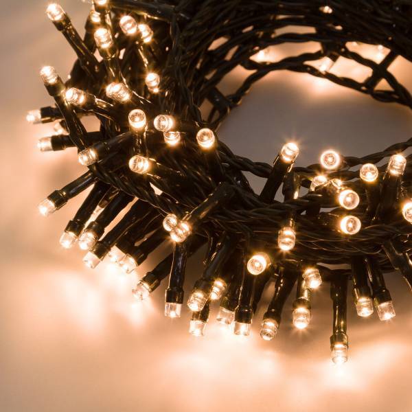 Lotti - Guirlande lumineuse extérieure 60,5M 1500 LED blanc chaud 8 jeux mémoire timer câble vert Lotti - Imagen 5