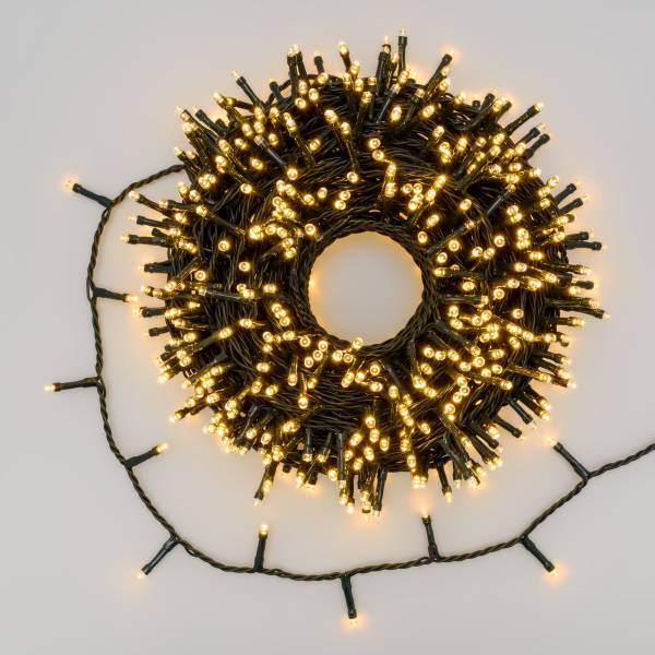 Lotti - Guirlande lumineuse extérieure 60,5M 1500 LED blanc chaud 8 jeux mémoire timer câble vert Lotti - Imagen 1