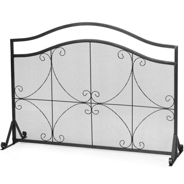 Helloshop26 - Pare-feu pour cheminée poêle 1 grand volets long 112 cm haut 83,5 cm en métal - Imagen 2