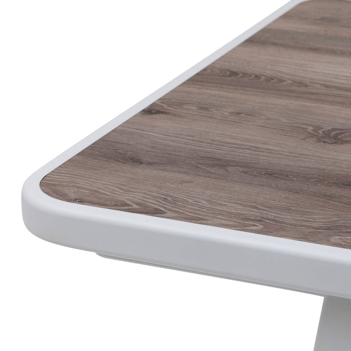 Hesperide - Table de jardin extensible "Unisson" pécan & blanc 10 places en aluminium traité époxy Hespéride - Imagen 5