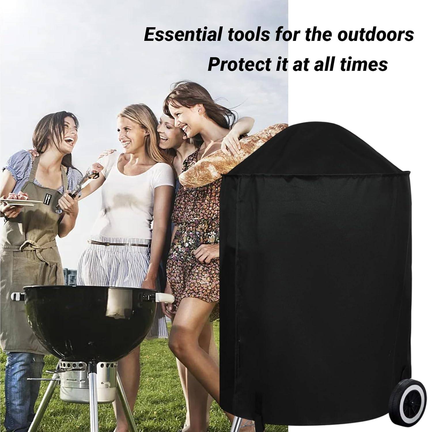 Housse pour barbecue -Housse de protection，Robuste - Tissu Oxford 210D - Résistante au vent - Résistante aux UV et aux déchirures(70 x 90 cm)-Lytech - Image 4