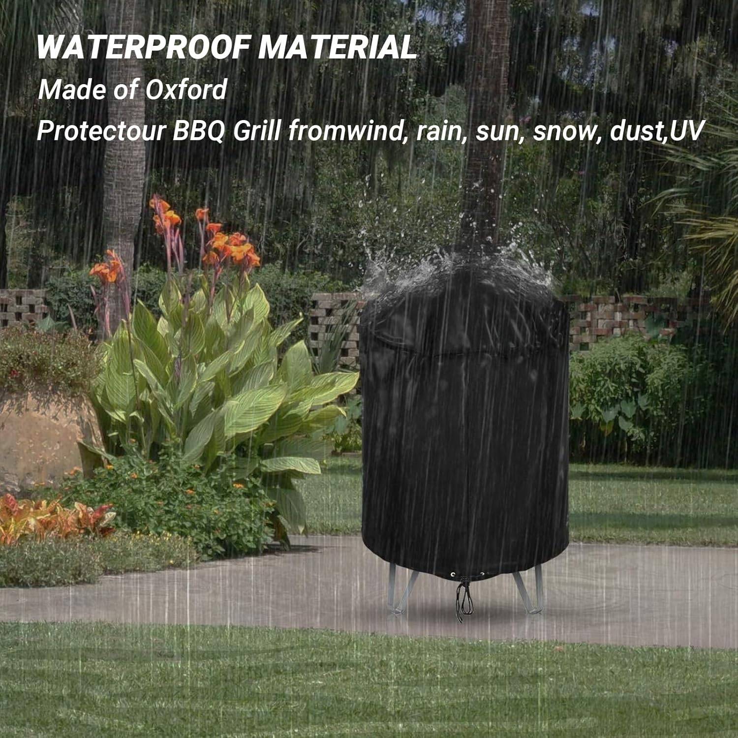 Housse pour barbecue -Housse de protection，Robuste - Tissu Oxford 210D - Résistante au vent - Résistante aux UV et aux déchirures(70 x 90 cm)-Lytech - Image 3
