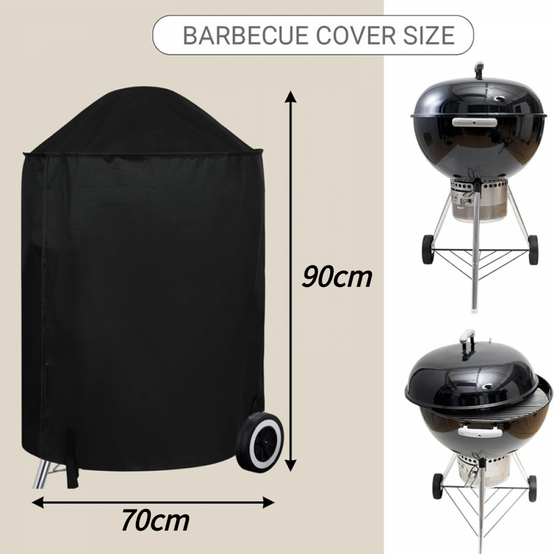 Housse pour barbecue -Housse de protection,Robuste - Tissu Oxford 210D - Résistante au vent - Résistante aux UV et aux déchirures(70 x 90 cm)-Lytech - Image 2